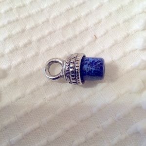 Sterling lapis charm or pendant